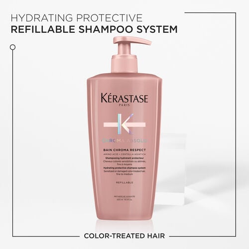 Chroma Absolu Bain Chroma Respect Shampoo For Colour-Treated Hair - AU 500ml Bain Launch Parcel salons | L'Oréal Partner Shop