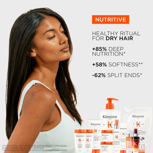 Nutritive Bain Satin Riche Shampoo For Very Dry Hair - AU 500ml Bain Launch Parcel salons | L'Oréal Partner Shop