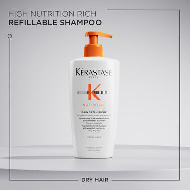 Nutritive Bain Satin Riche Shampoo For Very Dry Hair - AU 500ml Bain Launch Parcel salons | L'Oréal Partner Shop