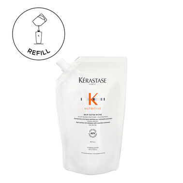 Nutritive Bain Satin Riche Refill Shampoo Pouch For Very Dry Hair - AU 500ml Bain Launch Parcel salons | L'Oréal Partner Shop