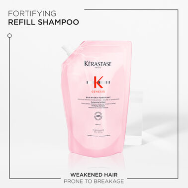 Genesis Bain Hydro-Fortifiant Refill Shampoo Pouch For Weakened Hair Prone To Breakage - AU 500ml Bain Launch Parcel salons | L'Oréal Partner Shop